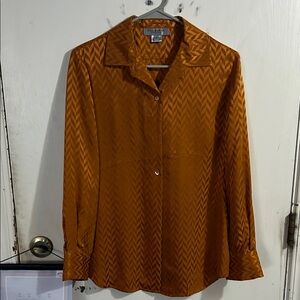 Bill Burns Chevron Button-Up Blouse-sz 6